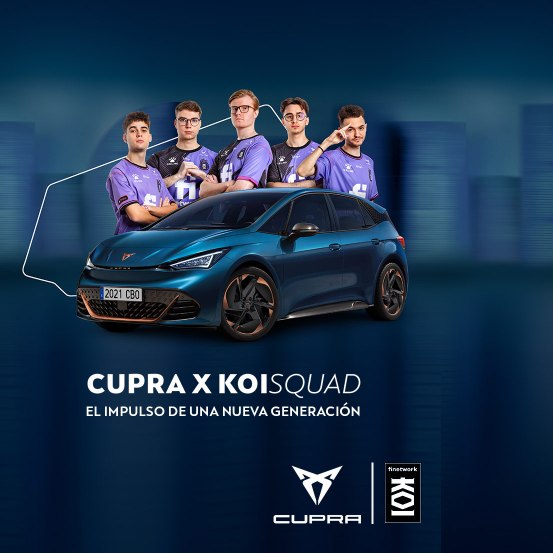 CUPRA becoming the official sponsor of the esports club created by star streamer and presenter Ibai Llanos and FC Barcelona star Gerard Piqué