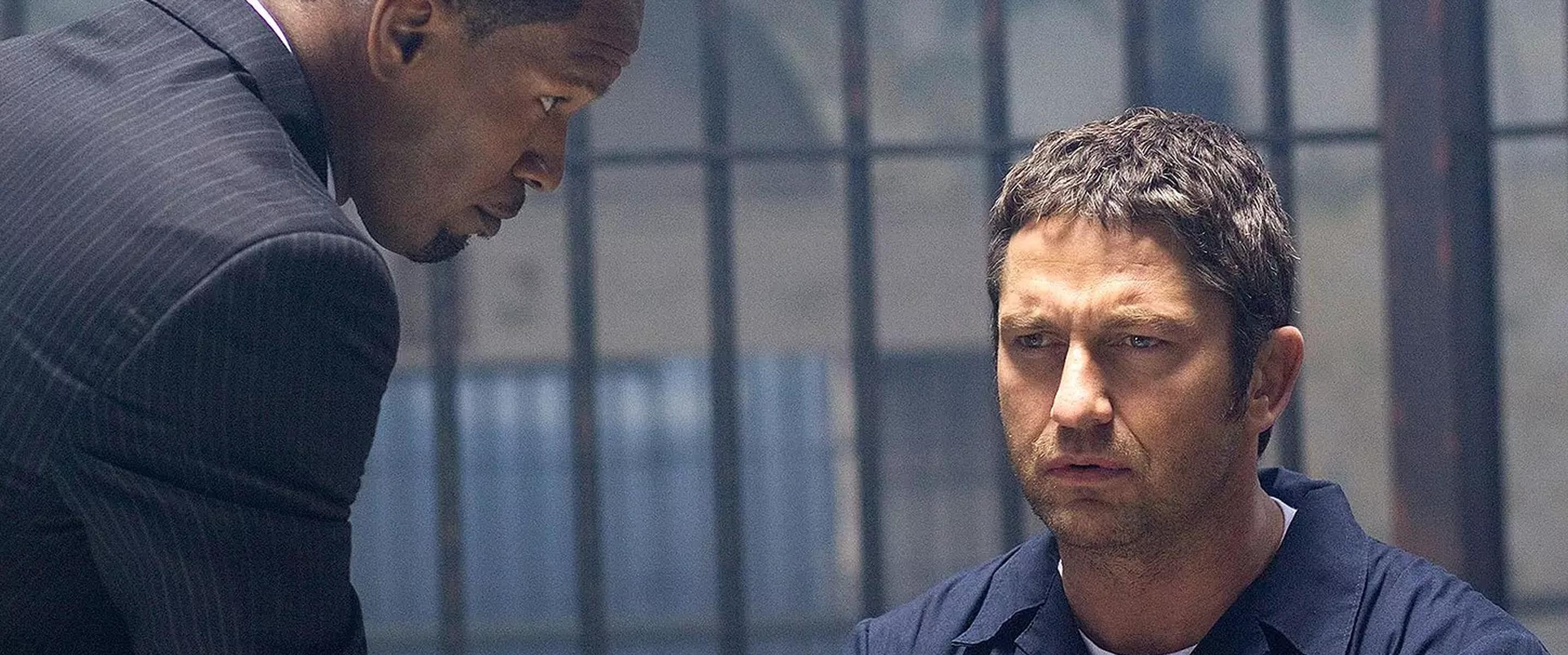 Gerard Butler & Jamie Foxx en la película de Un ciudadano ejemplar