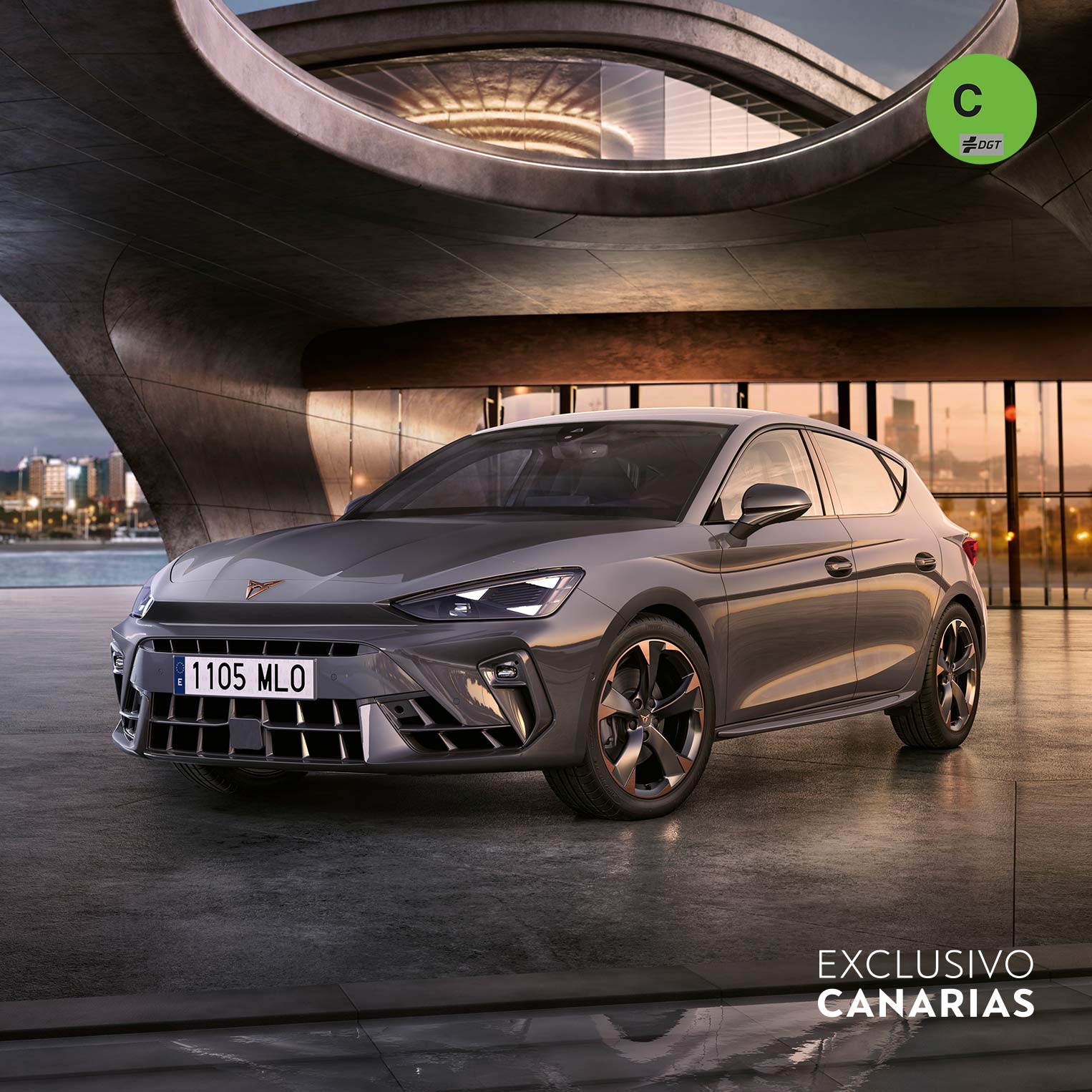 CUPRA León 2025 compacto en gris Graphene que combina diseño moderno, potencia y tecnología