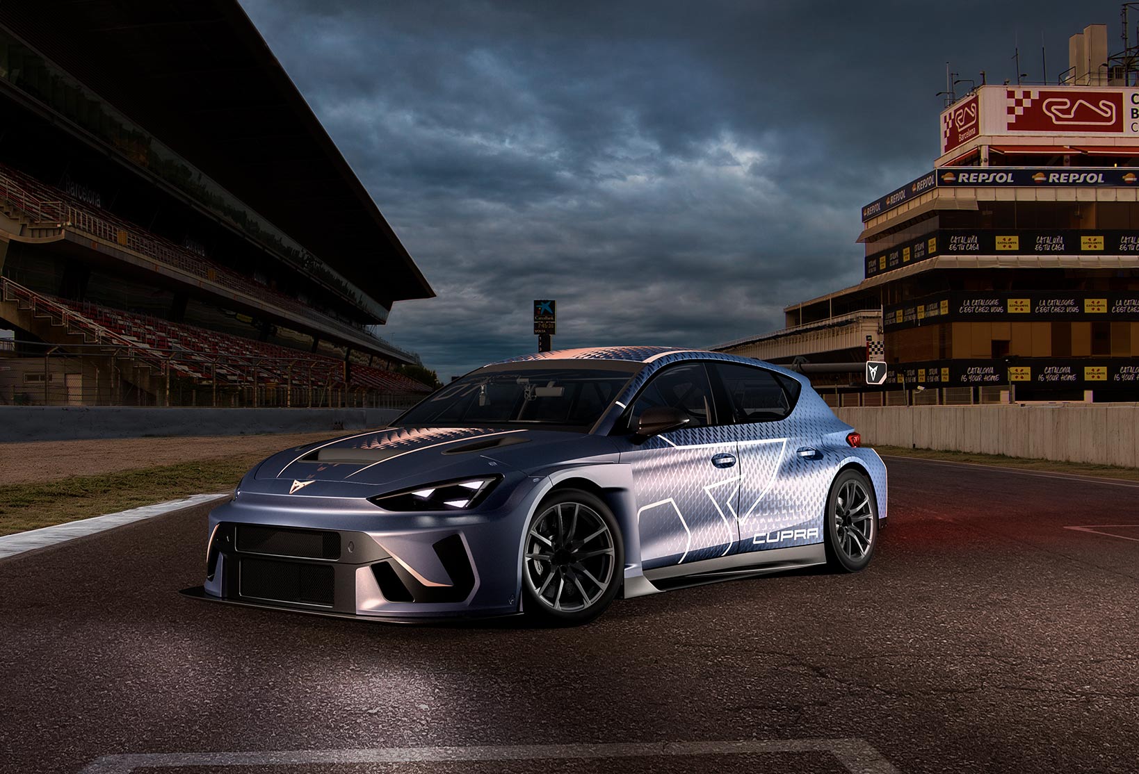 El nuevo CUPRA León VZ TCR, creado para los circuitos con estructura aerodinámica y diseño característico de CUPRA.