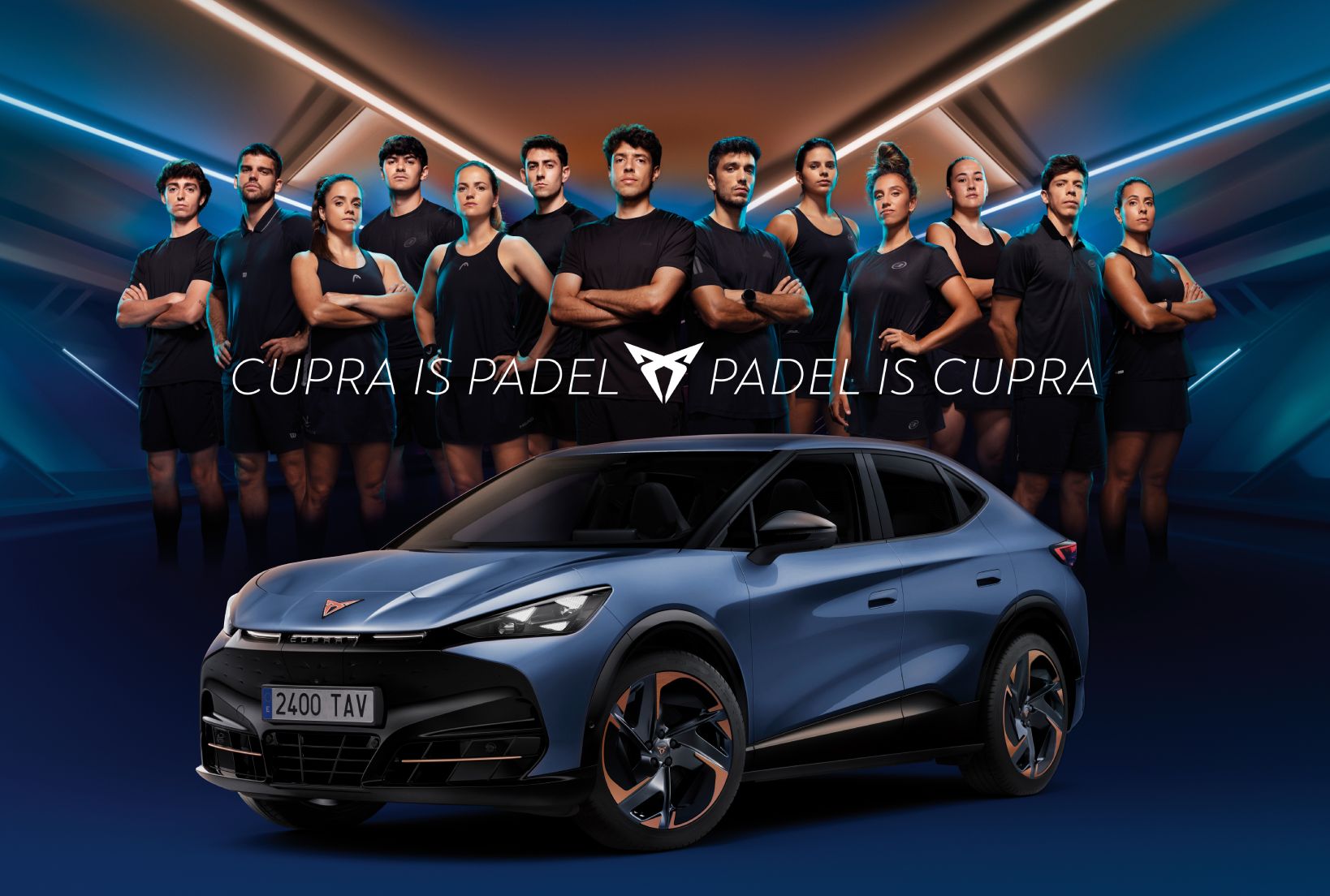 The ambassadors of the CUPRA brand in the world of Padel: Fernando Belasteguín, Pablo Lima, Alejandra Salazar and Ariana Sánchez