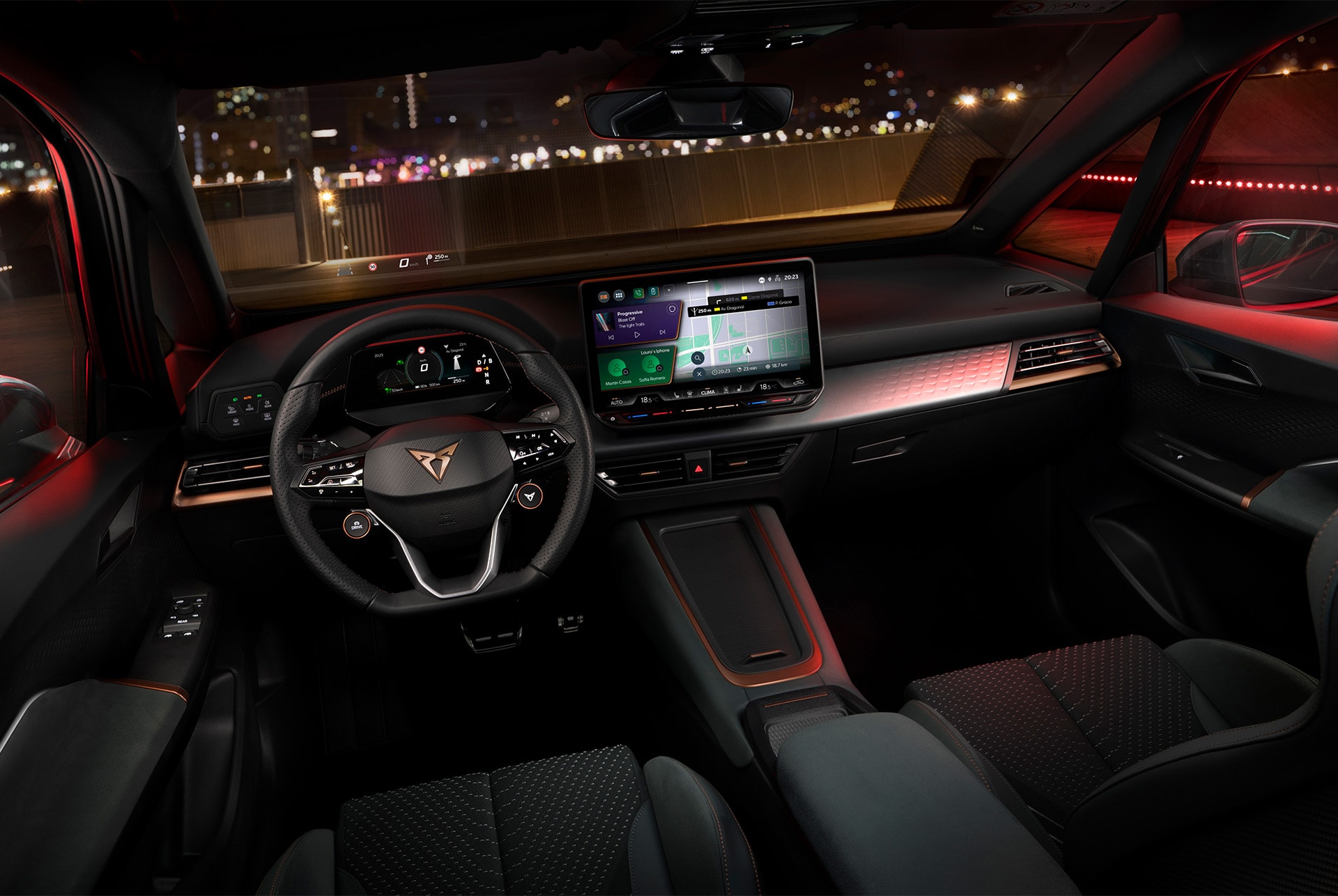 Diseño del nuevo volante del CUPRA Born 2025