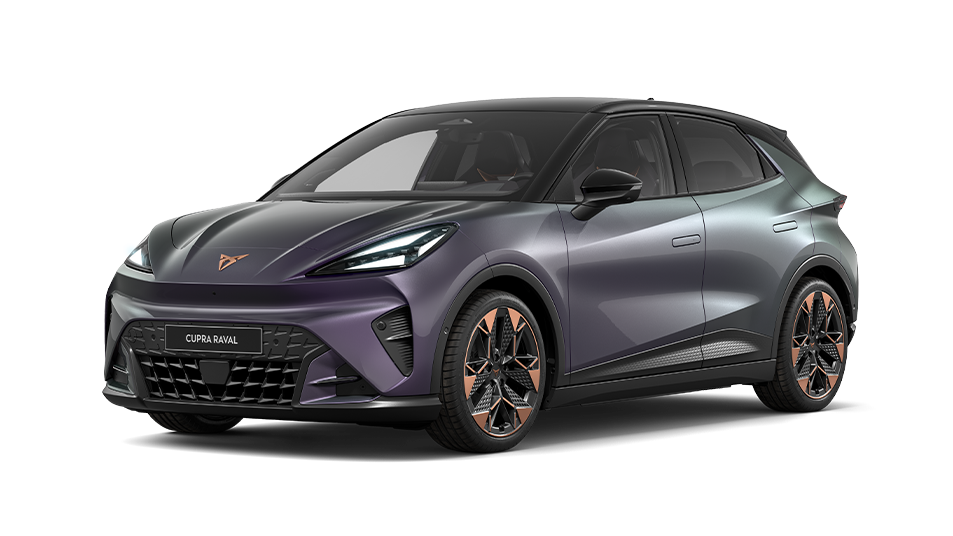 Versión Dynamic Plus del CUPRA Raval en Plasma, con llantas Vandal de 48 cm (19'').