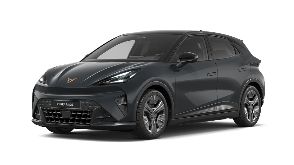 Versión Dynamic del CUPRA Raval en azul Fiord, con llantas Defier de 46 cm (18'').