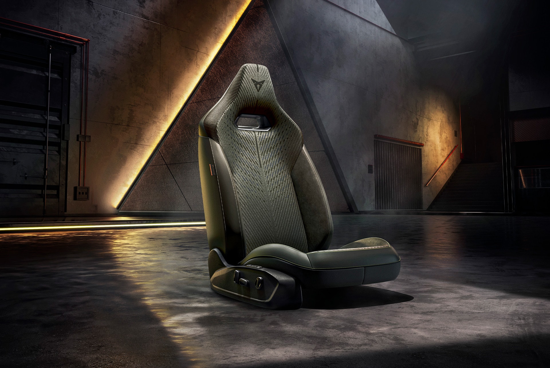 Nuevo diseño interior del coche CUPRA León Sportourer 2025 con tapicería Tribe fabricada con tecnología 3D Knitting. 
