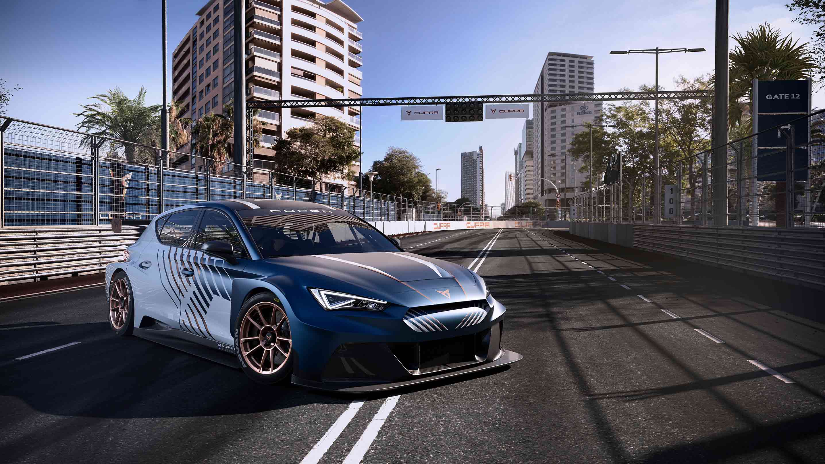CUPRA e-Racer en una pista de carreras
