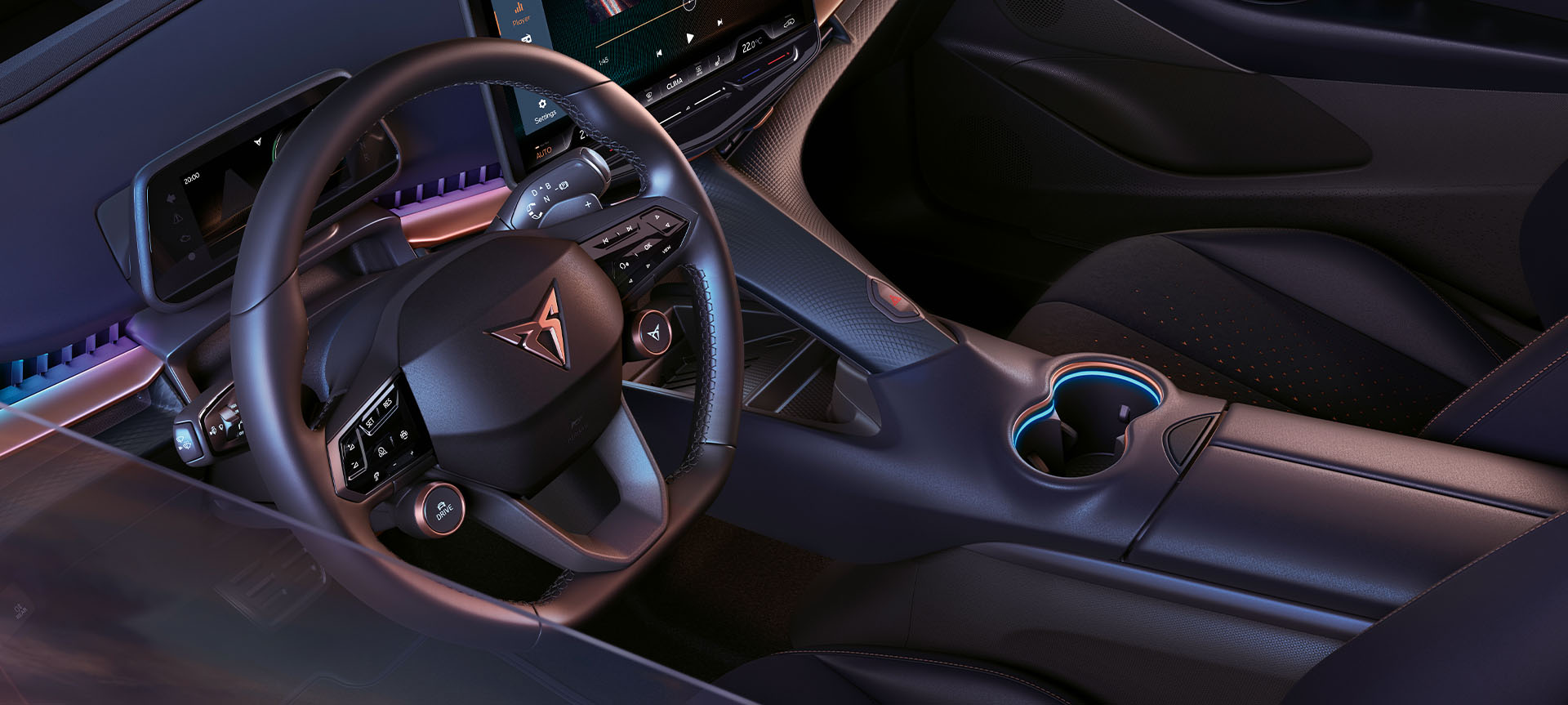 2025 cupra tavascan leather steering wheel with hand off detection