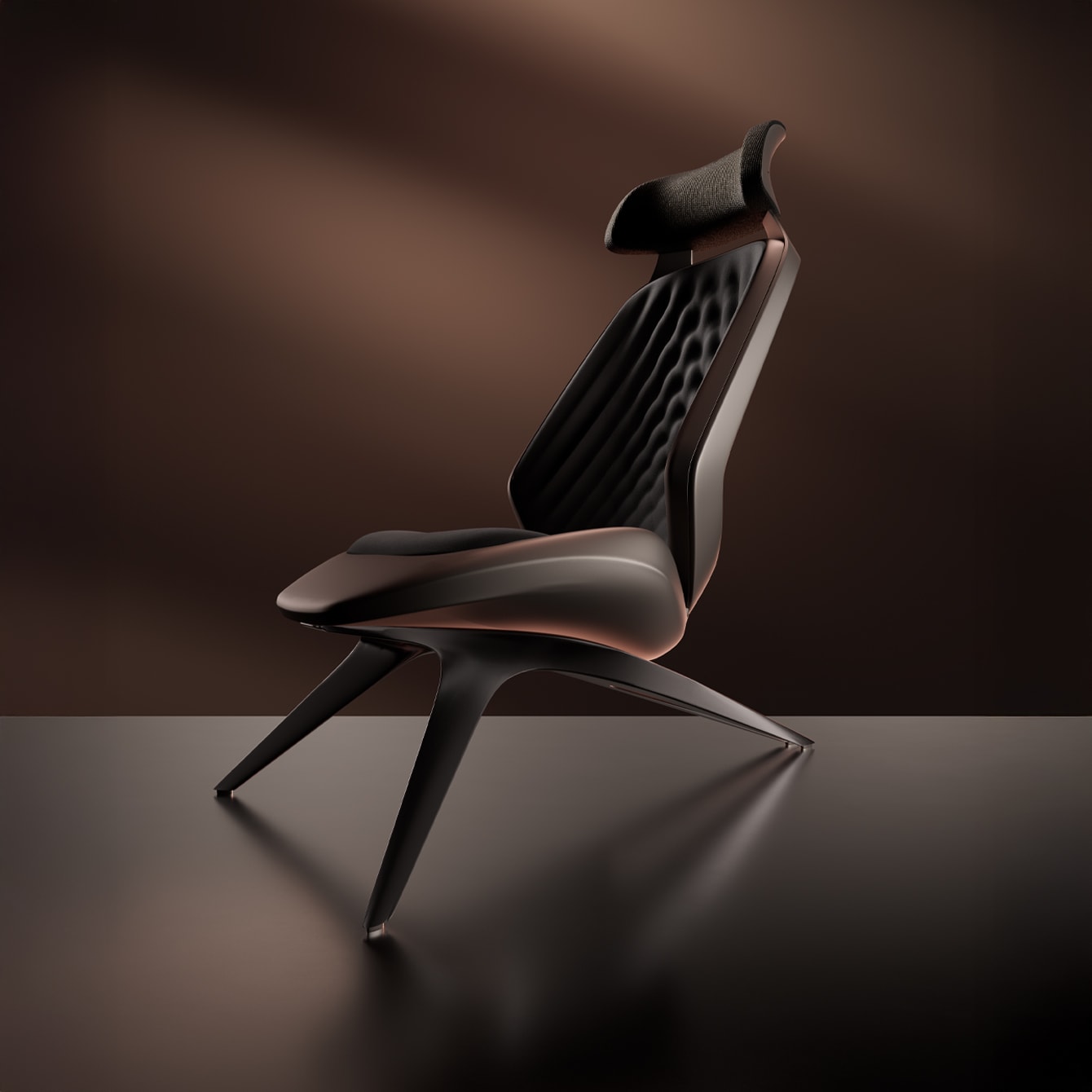 boceto-a-mano-de-silla-design-house Alt: Una mano que sostiene un lápiz blanco dibuja un boceto de una silla con líneas blancas sobre papel negro.