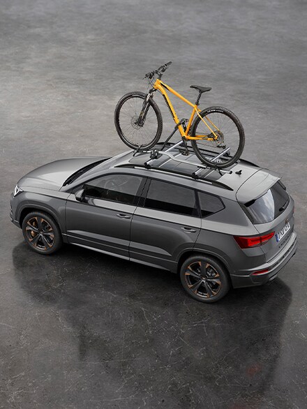 Techo CUPRA Ateca con portabicicletas.