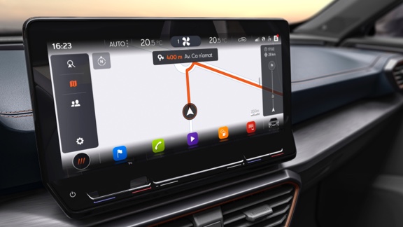 new cupra formentor 12-inch navigation screen with mapping services