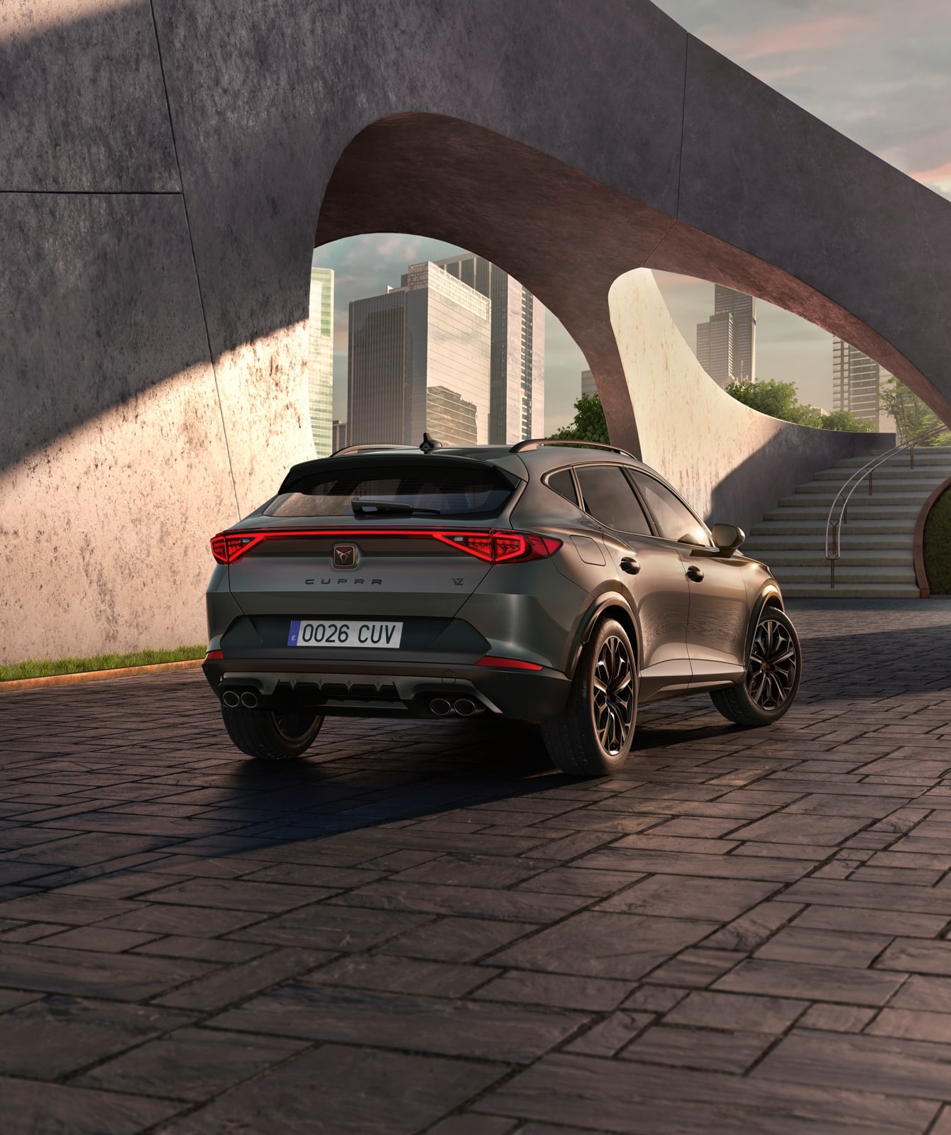 cupra formentor vz tribe edition cliff grey rear view